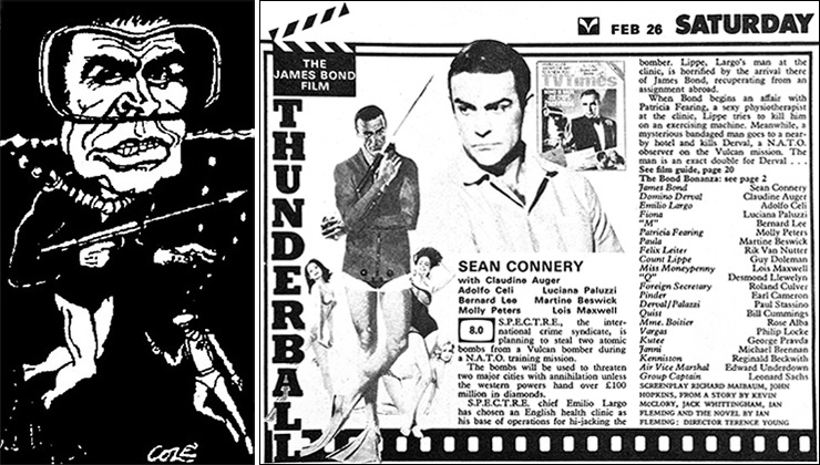 Daily Express/TVTimes listing for Thunderball 1977