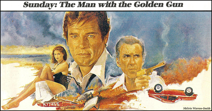 The Man With The Golden Gun TV illustration by Melvyn Warren-Smith