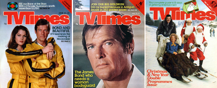 Roger Moore TV Times covers 1979-1980