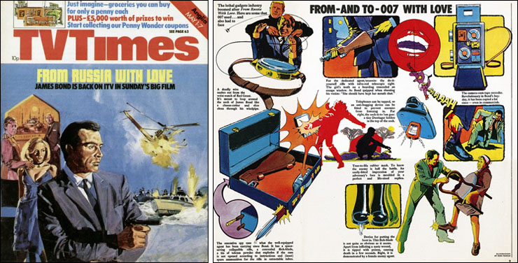 TV Times May 1976 From Russia With Love - illustrations by Mike Francis