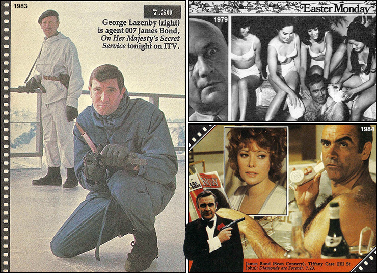 TV Times Montage You Only Live Twice/On Her Majesty's Secret Service/Diamonds Are Forever