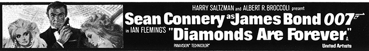 Diamonds Are Forever (1971) newspaper advertisement