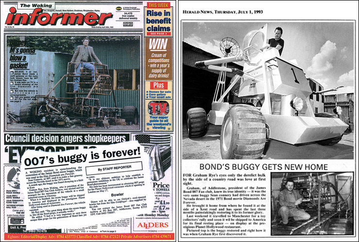 Newspaper coverage of the Moon Buggy restoration