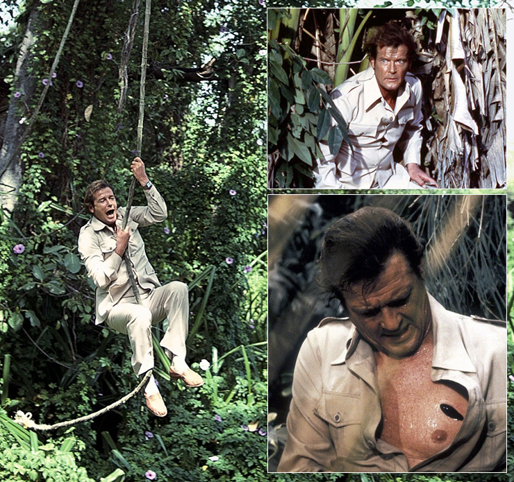 Roger Moore on location in India for Octopussy (1983)