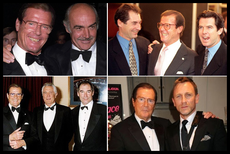 Sean Connery, George Lazenby, Roger Moore, Timothy Dalton, Pierce Brosnan and Daniel Craig