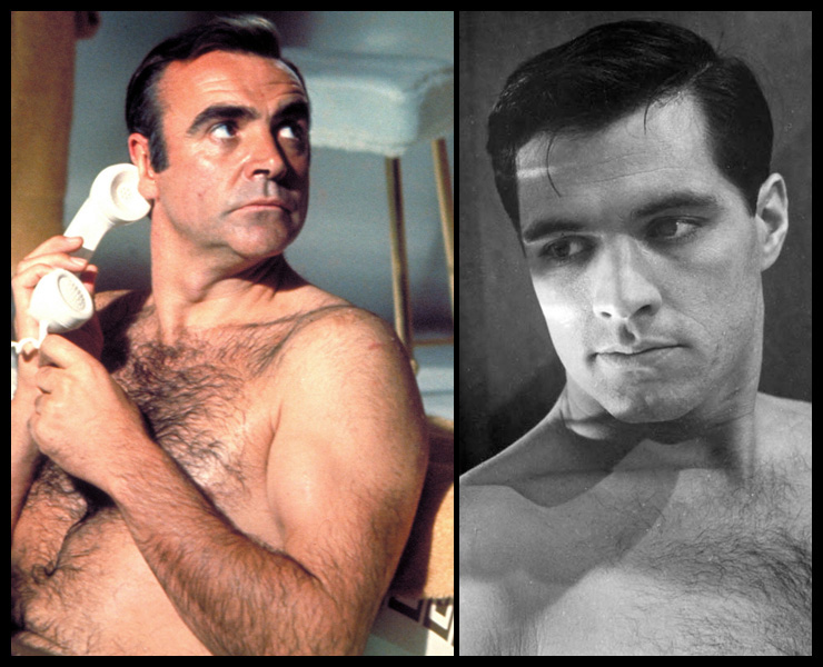 Sean Connery in Diamonds Are Forever (1971) and John Gavin in Psycho (1960)