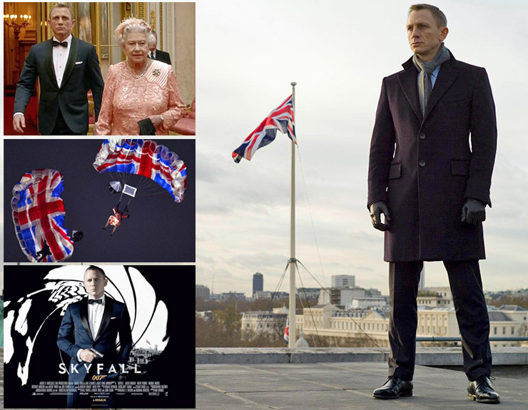 Daniel Craig and Her Majestys Quenn Elizabeth II - London Olympics Opening ceremony 2012