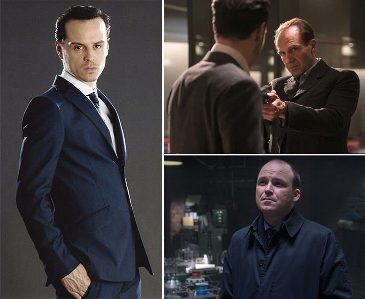 Andrew Scott (Max Denbigh/C), Ralph Fiennes (M) and Rory Kinnear (Tanner) in Spectre (2015)