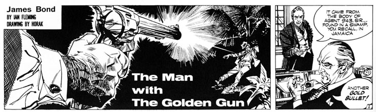 THE MAN WITH THE GOLDEN GUN Yaroslav Horak title strip