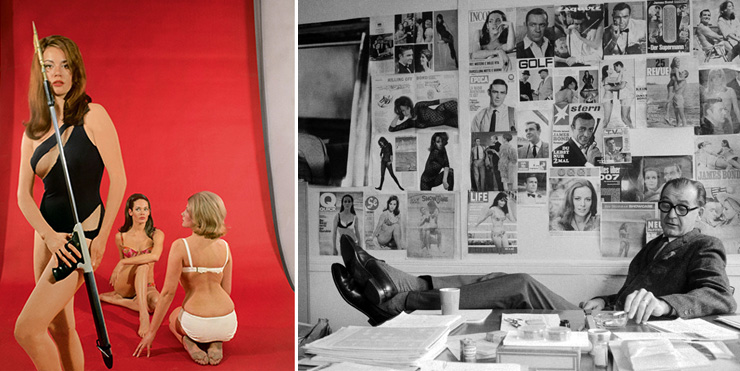 Still session with Claudine Auger, Molly Peters and Martine Beswick. | Tom Carlile United Artists Piblicist