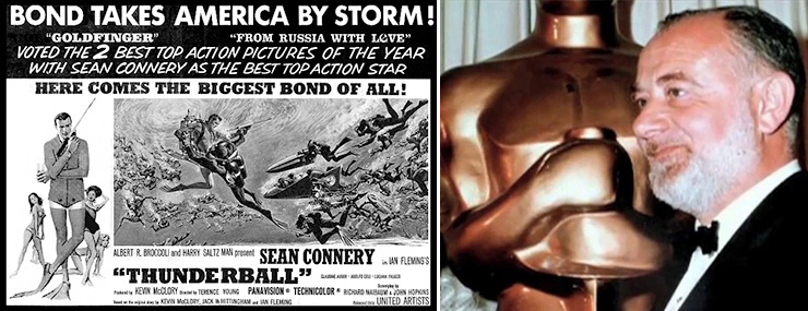 Thunderball US Variety ad | Ivan Tors accepts the Best Special Effects Oscar for Thunderball at the 1966 Academy Awards 