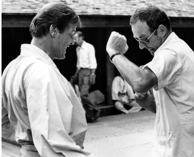 Roger Moore and director Guy Hamilton