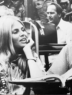 Britt Ekland and director Guy Hamilton