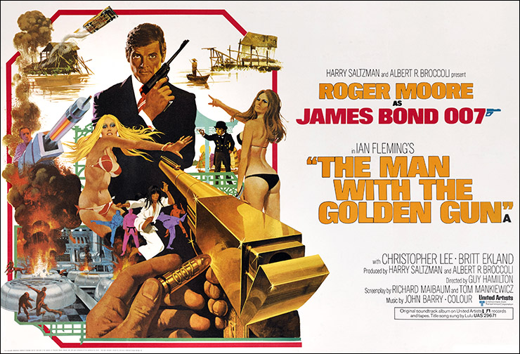  The Man With The Golden Gun (1974) UK Quad-crown poster artwork by Robert McGinnis