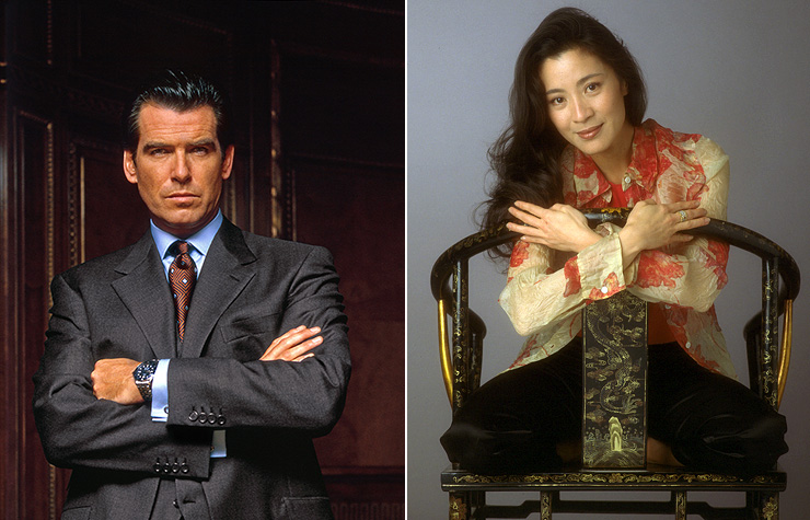 Pierce Brosnan and Michelle Yeoh publicity portraits Tomorrow Never Dies (1997)