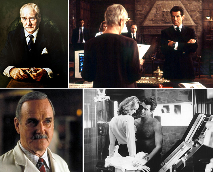 Bernamrd Lee portrait | Pierce Brosnan, Judi Dench & Michael Kitchen  John Cleese | Serena Scott Thomas The World Is Not Enough (1999)