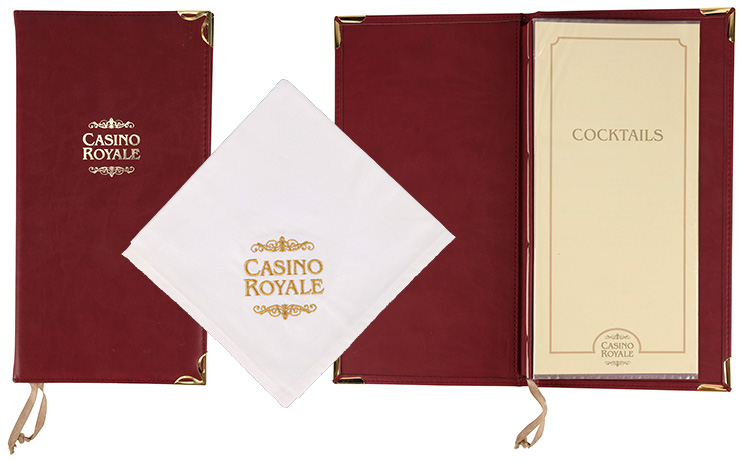 Lot #332 - Casino Royale Cocktail Menu and Serviette Casino Royale (2006)