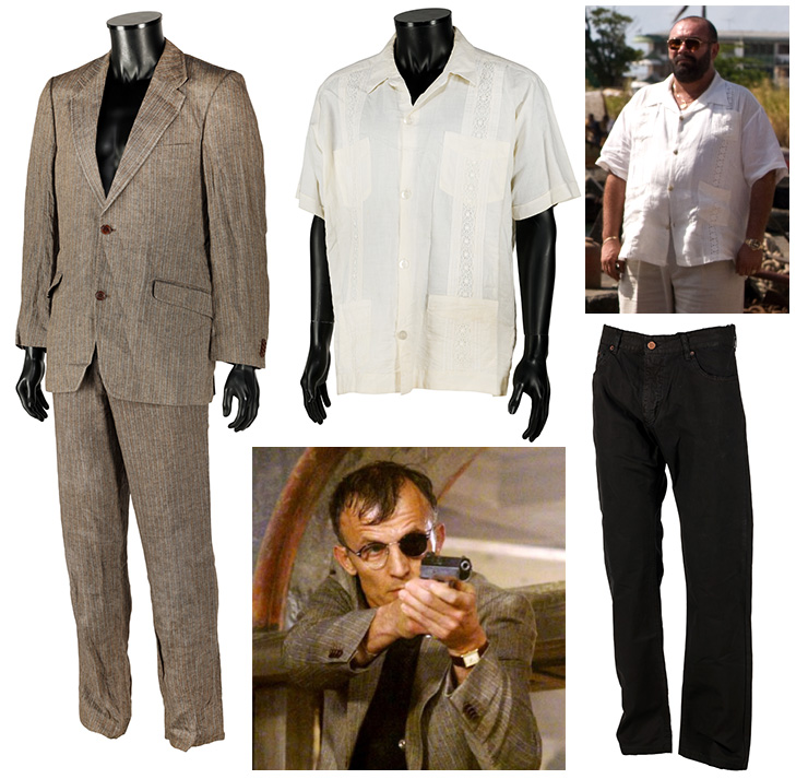 Lot #350 - Adolph Gettler Suit, Edmund Slate Trousers, Lt. Orso Shirt Casino Royale (2006) & Quantum of Solace (2008)