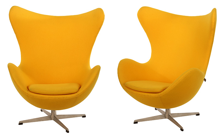 Lot #87 - Production-Used Arne Jacobs First Generation Egg Chair Casino Royale (1967)