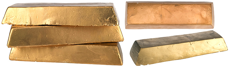 Set of Three Fort Knox Gold Bars Goldfinger (1964)
