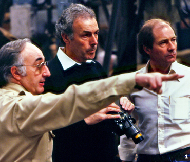 Director John Glen with Camera Operator Alec Mills and Assistant Director Anthony Waye 