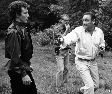 Stunt co-ordinator Bob Simmons with Anthony Meyer and 2nd Unit Director and Photographer Arthur Wooster